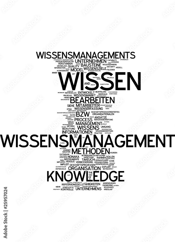 Fototapeta premium Wissensmanagement / Knowledge Management