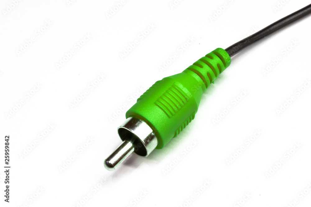 Grüner Cinchstecker Grüner Cinchstecker