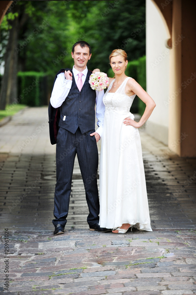 Naklejka premium bride and groom