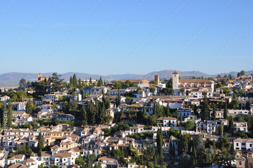 Grenade depuis l'Alhambra - Andalousie - Espagne