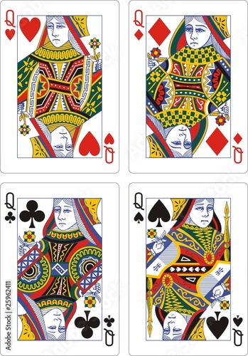 playing cards classic queen 62x90 mm