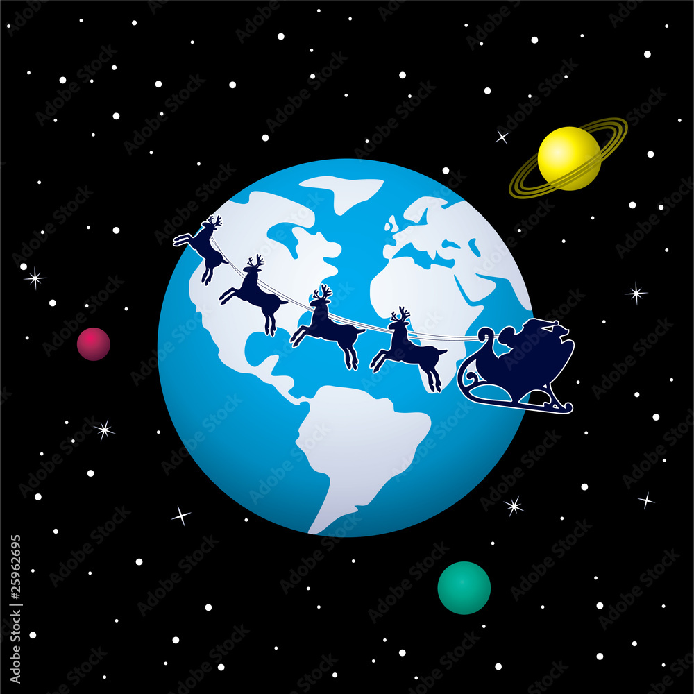 vector holiday background with santa vector holiday background with santa