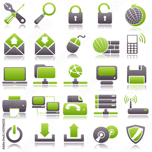 computer Green Icons