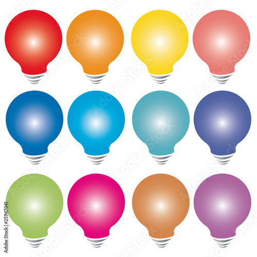 ampoules colorées