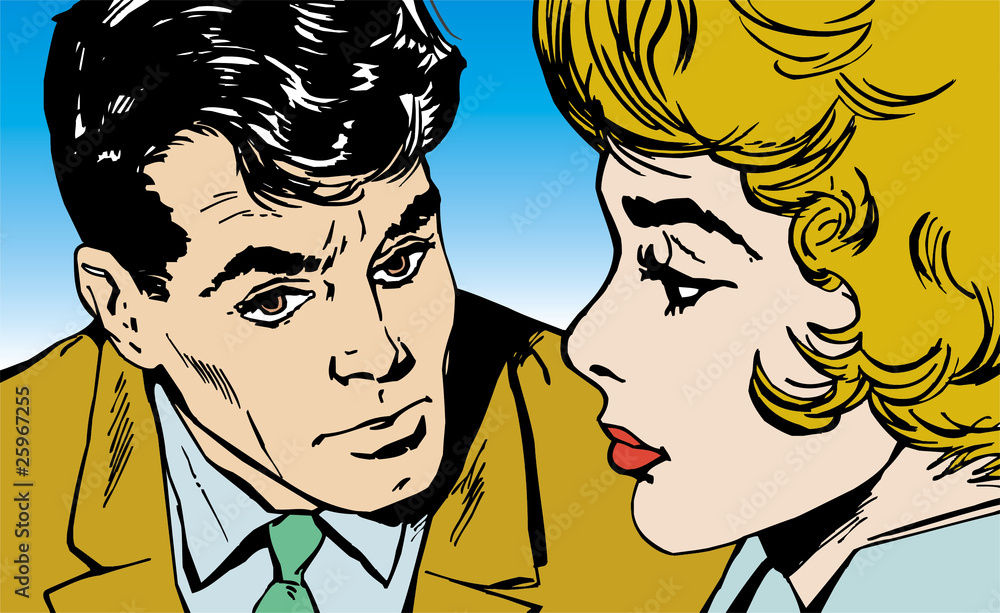 ilustración con una pareja de enamorados ilustración con una pareja de enamorados