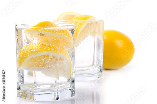 soda water and lemon