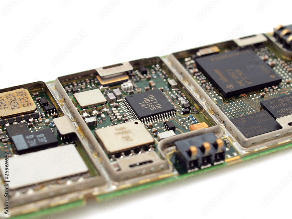 Electronic board with components Electronic board with components