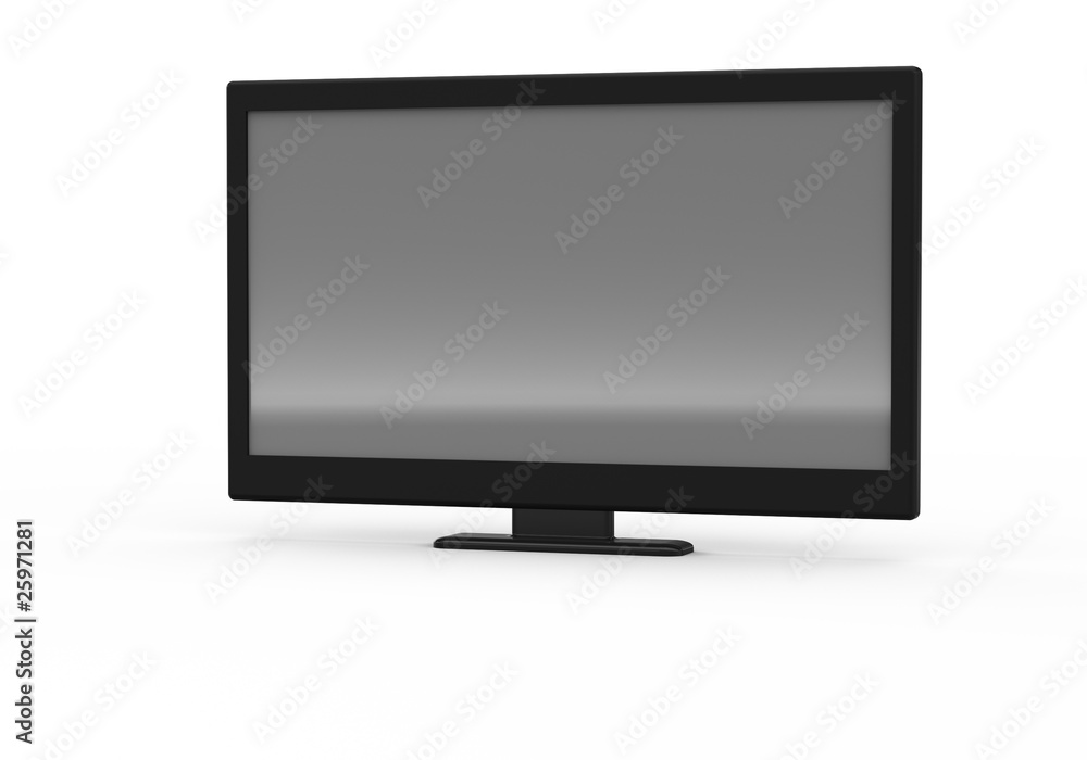 3D rendering of tv,lcd monitor on white background 3D rendering of tv,lcd monitor on white background