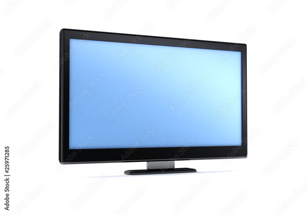 3D rendering of tv,lcd monitor on white background. 3D rendering of tv,lcd monitor on white background.