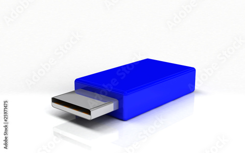 usb stick or flash drive isolated on white background photo