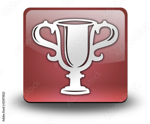Red 3D Effect Icon "Award Cup"