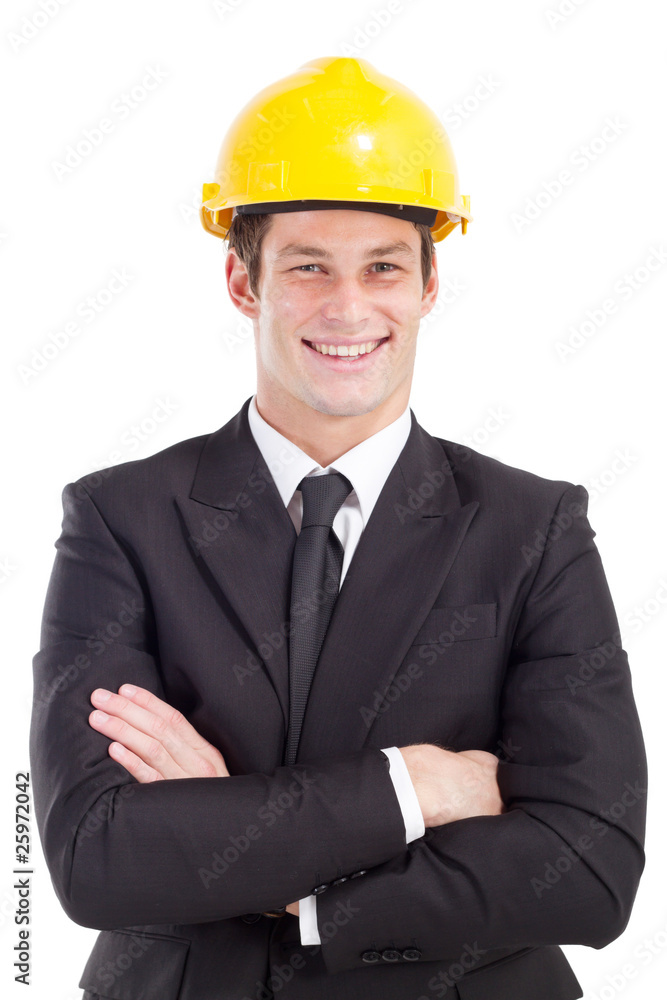 businessman wearing construction hard hat businessman wearing construction hard hat