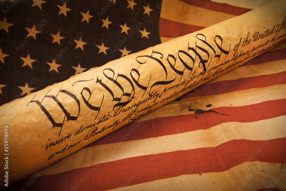 Naklejka premium US Constitution - We The People