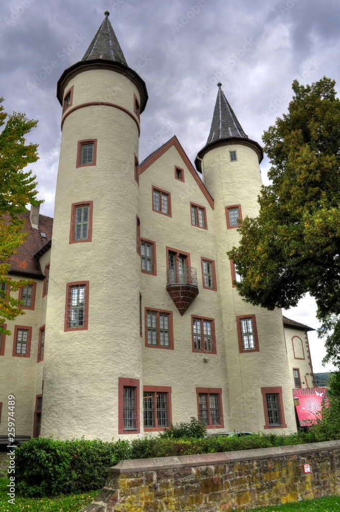 Medieval German Castle with round towers (Schlossturm)
