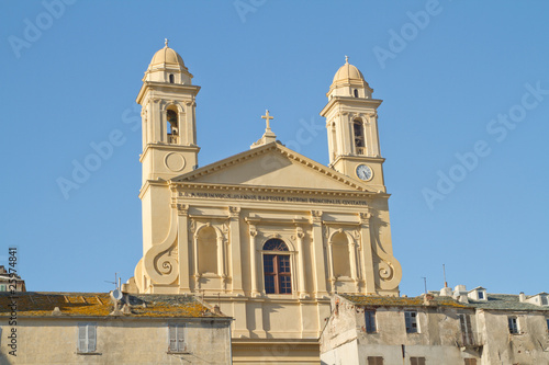 clocher eglise saint jean a bastia (corse)