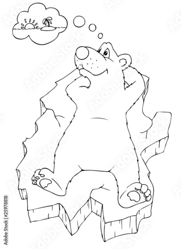 Eisbär, Eisscholle, träumen, Urlaub, Südsee
