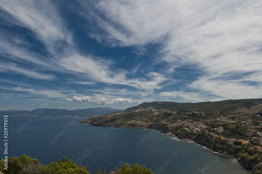 view from castelsardo. sardinia