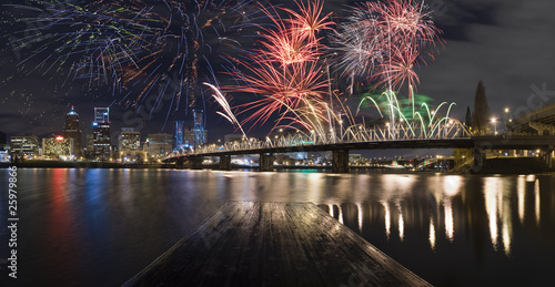 Portland Oregon, USA Fireworks.