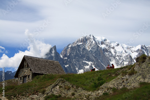 Monte Bianco dal rifugio Bertone