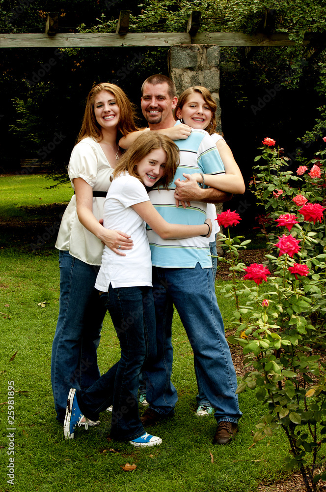 Obraz premium Father and Daughters