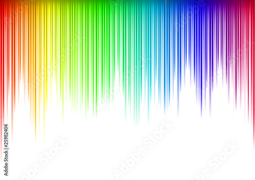Colorful Sound waveform (editable vector) on white