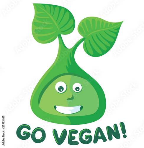 Go vegan illustration