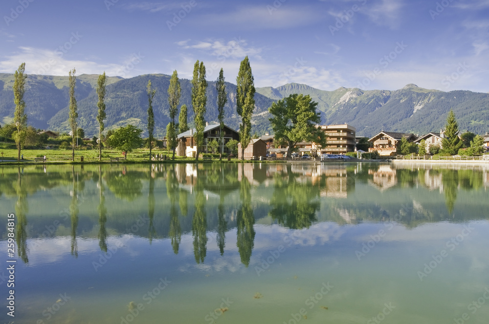 Fototapeta premium El pueblo de Le Praz