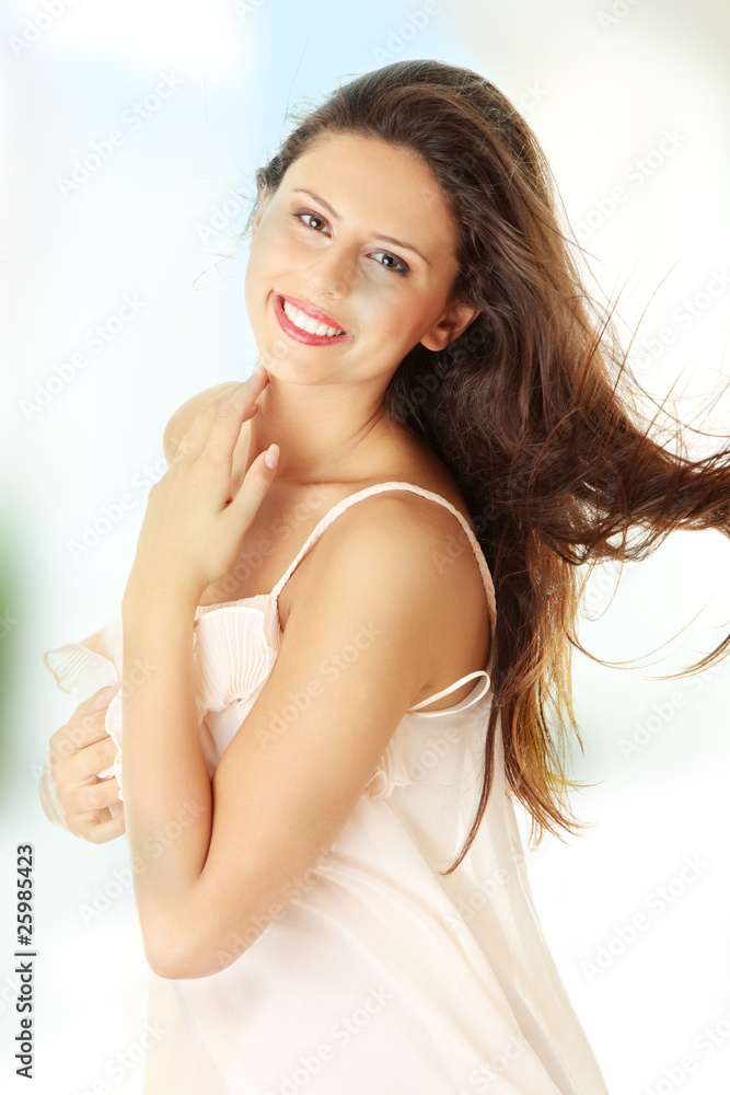 Naklejka premium Sexy woman in skirt