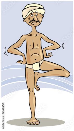 hindu man practice yoga