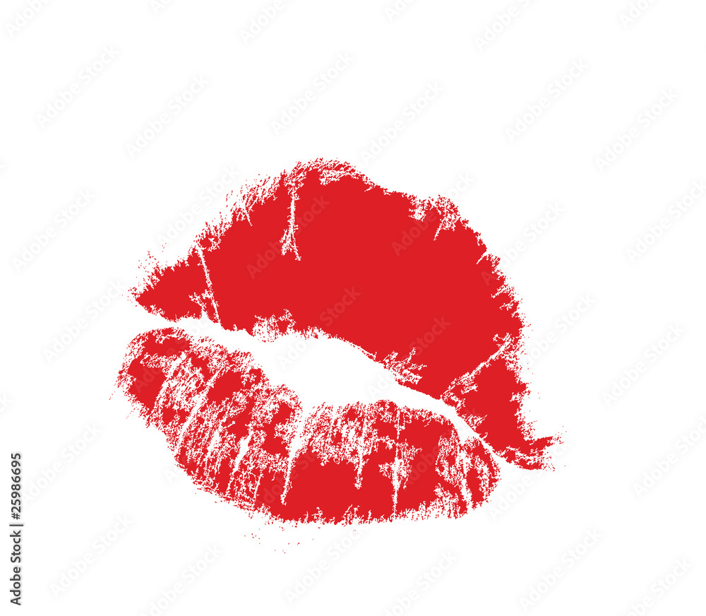 Fototapeta premium lip mark in jpg and vector