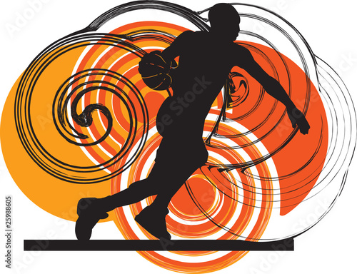 Basketball player illustration