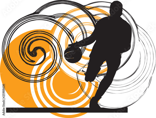 Basketball player illustration