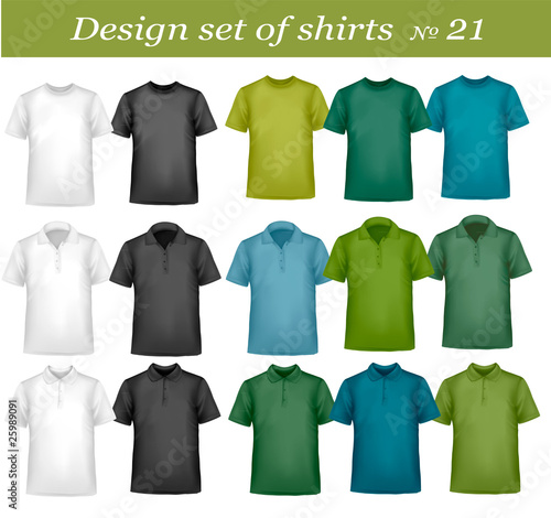 Design shirt set. Vector.