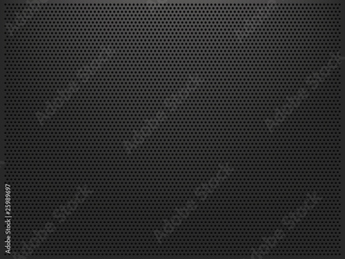 Metallic surface with holes
