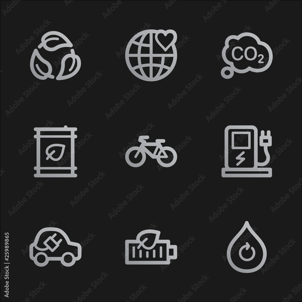 Ecology web icons set 4, grey mobile style Ecology web icons set 4, grey mobile style