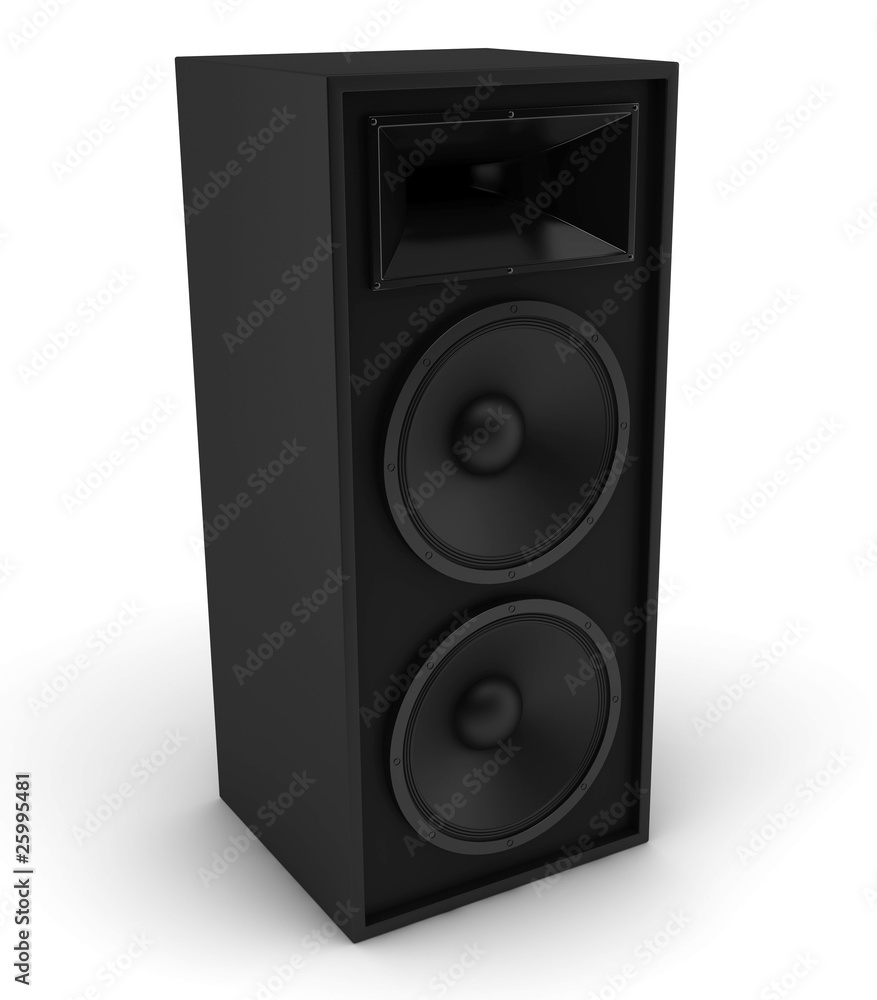 Enceinte sur fond blanc 1