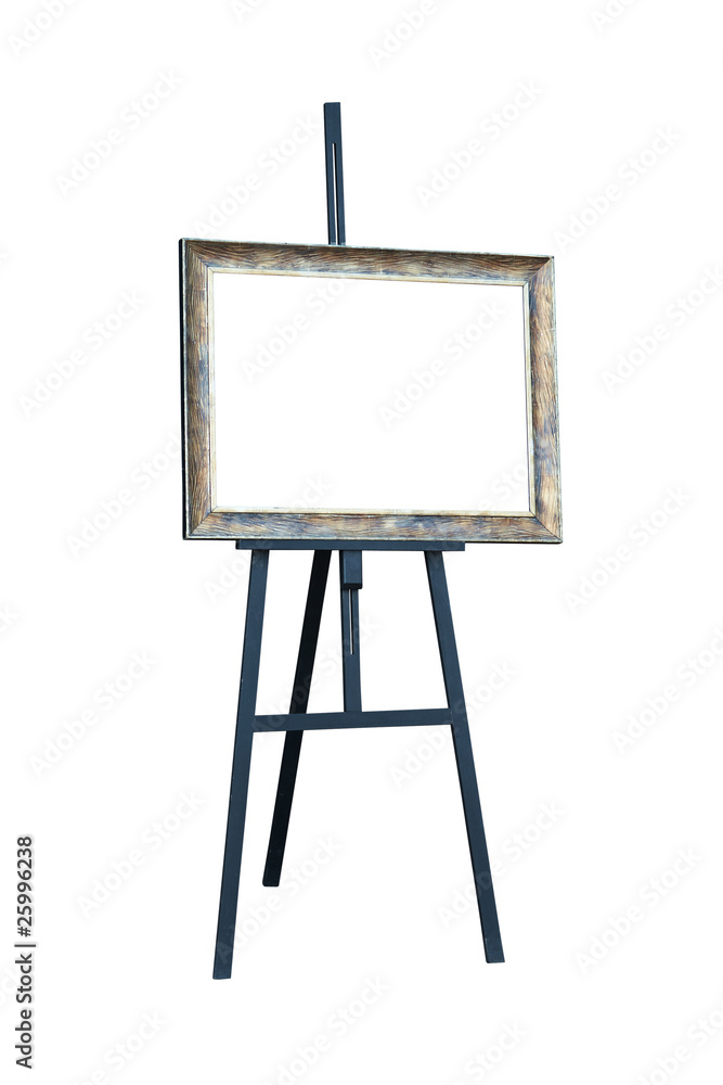 Easel. Isolated on white, with clipping path. Easel. Isolated on white, with clipping path.