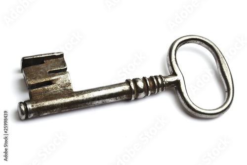 Old key isolated on white © IB Photography