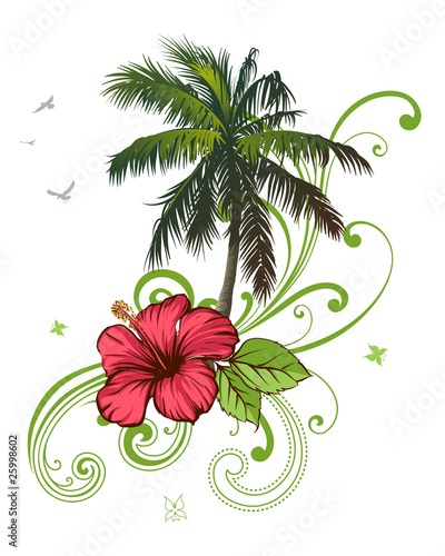 Summer tropical background