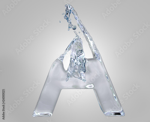 alfabeto de agua photo