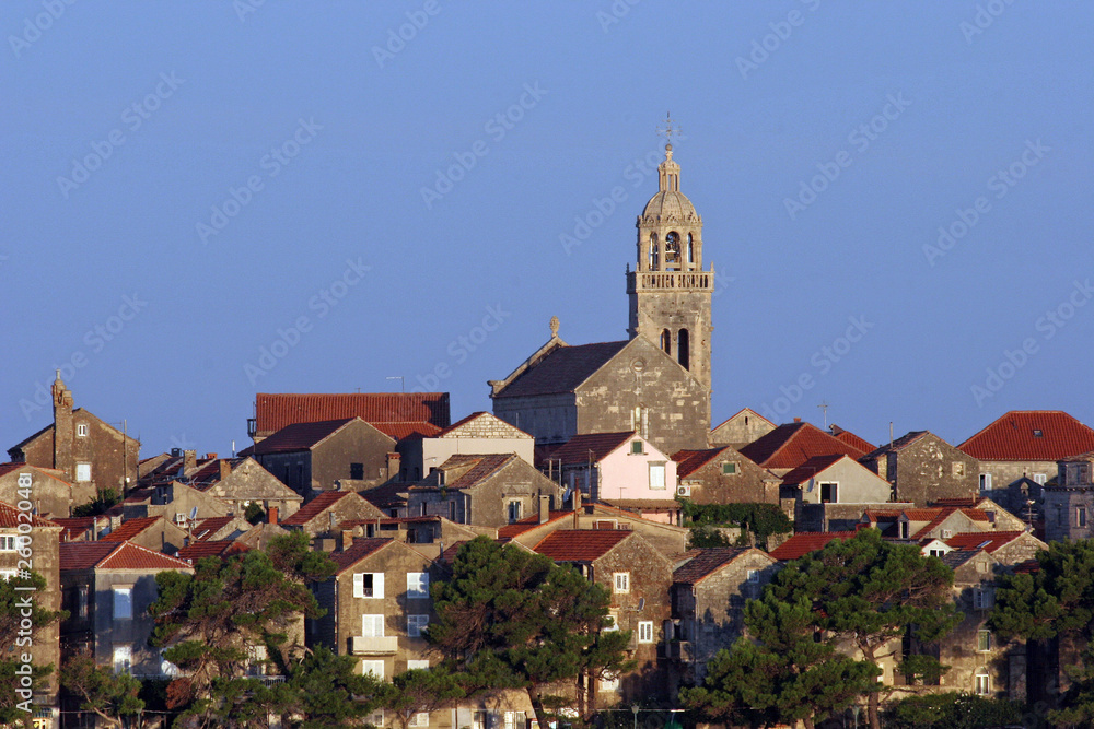 Korcula. Small island city near Dubrovnik in Croatia.