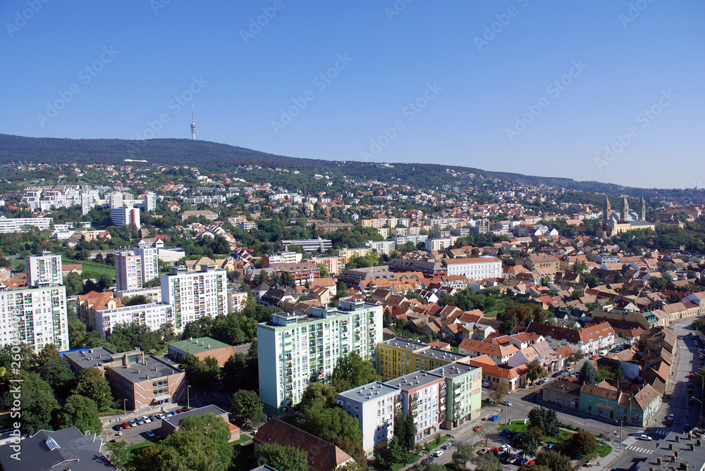 Fototapeta Fünfkirchen - Pécs, Ungarn overview