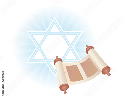 background of Jewish holiday Simchat Torah photo