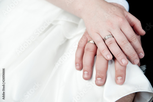 Two Hands with Wedding Rings