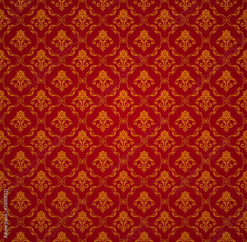 Red, Seamless Pattern