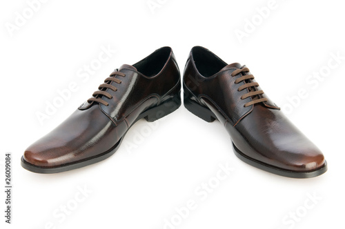 Male shoes isolated on the white background