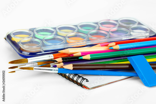 Цветные карандаши,акварель