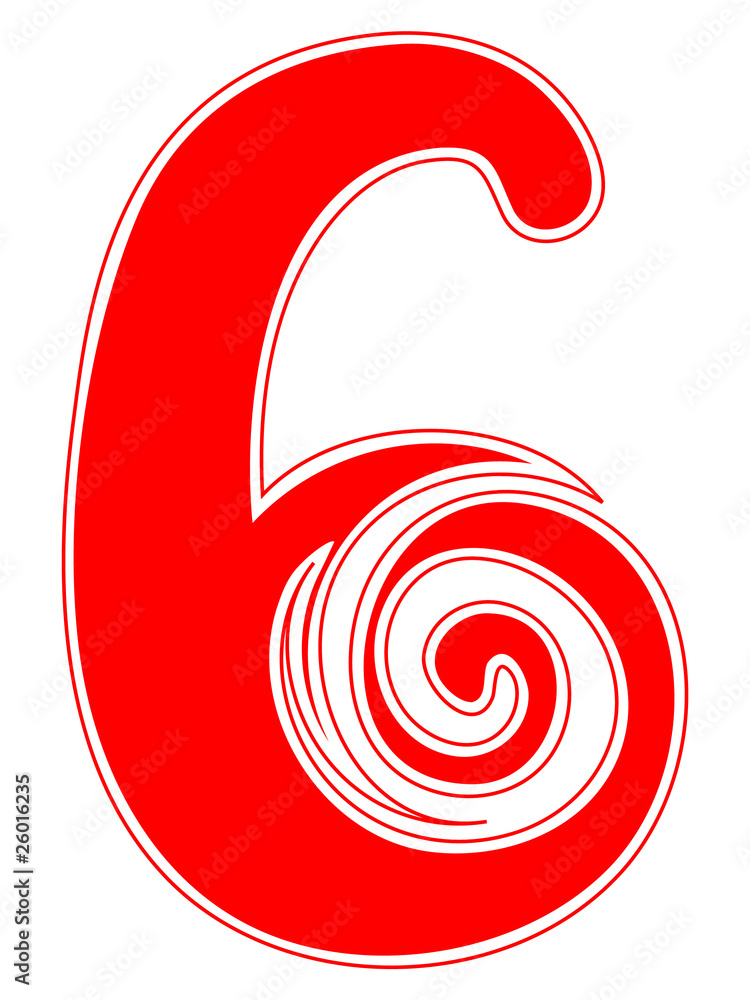 Peppermint Candy Cane Number Six Peppermint Candy Cane Number Six