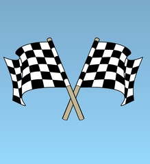 Fototapete Motorsport chequered flags  © darren whittingham
