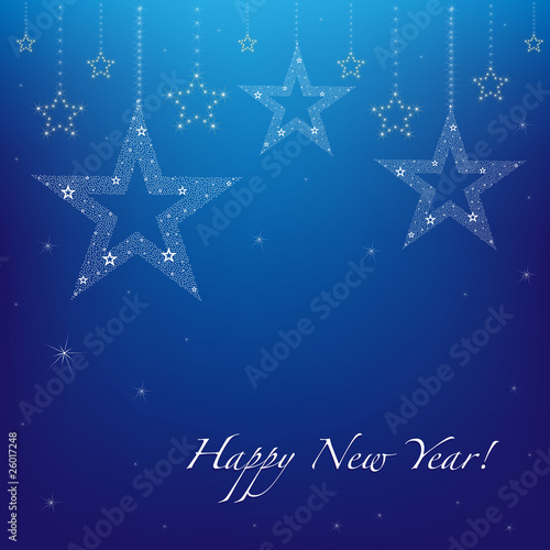 New Year's Background With Stars